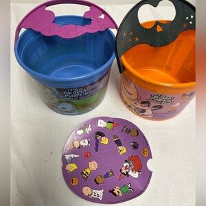 2 McDonalds Great Pumpkin Charlie Brown Snoopy Halloween Buckets 50 Yrs-2016